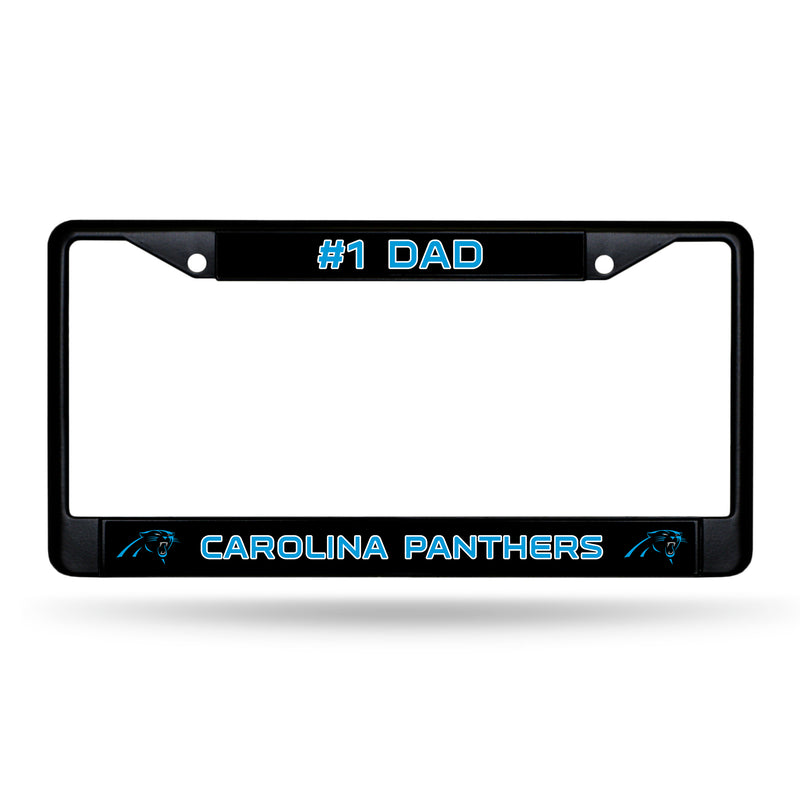# 1 Dad Panthers-Car Black Chrome Frame