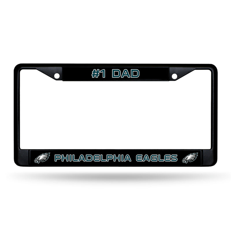 # 1 Dad Eagles Black Chrome Frame