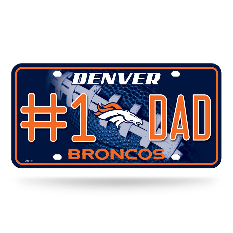 # 1 Dad Broncos Metal Tag