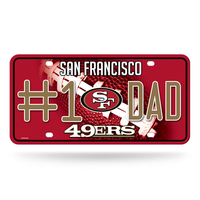 # 1 Dad 49ers Metal Tag