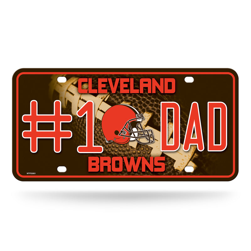 # 1 Dad Browns Metal Tag